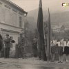 Stráž nad Ohří - pomník obětem 1. světové války | oslavy osvobození u proměněného pomníku v době po 2. světové válce