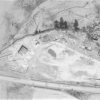 Bražec - Dolní mlýn | rozvaliny bývalého Dolního mlýna pod hrází Zeleného rybníku u Bražce na snímku vojenského leteckého mapování z roku 1962