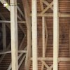 Verušičky - kaple Nejsvětější Trojice | pohled do nově vyneseného krovu nad lodí kaple Nejsvětější Trojice ve Verušičkách - březen 2017