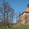 Verušičky - kaple Nejsvětější Trojice | závěr obnovované kaple Nejsvětější Trojice ve Verušičkách od východu - březen 2017