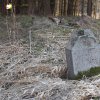 Hlineč - železný kříž | poškozený žulový podstavec železného kříže u Hlinče - březen 2017