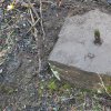 Martice - železný kříž | jednoduchý kamenný podstavec s torzem ulomeného vrcholového kříže - březen 2017