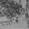 Polom - Polomský mlýn | zdevastovaný areál Polomského mlýna na snímku vojenského leteckého mapování z roku 1956