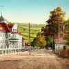 1910 Jáchymov | kaple sv. Barbory na původním místě při staré cestě do Ostrova v dolní části města na pohlednici z roku 1910