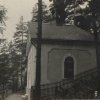 Jáchymov - kaple sv. Barbory | kaple sv. Barbory v nové poloze na fotografii z roku 1927