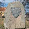 Štědrá - pomník osvobození | přední strana pomníku - březen 2016