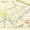 Zbraslav - Theisingerův kříž | Theisingerův kříž na rozcestí při bývalé cestě ze Zbraslavi do Štědré na výřezu vojenské topografické mapy z roku 1962