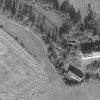 Týniště - Lukášův mlýn | areál opuštěného Lukášova mlýna na snímku vojenského leteckého mapování z roku 1956