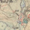 Týniště - Hlavákovský kříž | Hlavákovský kříž u Týniště na výřezu mapy 3. vojenského františko-josefského mapování z roku 1879