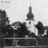 Smrkovec - kostel sv. Václava | farní kostel sv. Václava ve Smrkovci od západu na historickém snímku z roku 1890