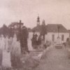 Toužim - kostel sv. Martina | kostel sv. Martina při pohledu od severu z prostoru bývalého městského hřbitova na snímku z doby kolem roku 1945