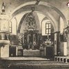 Jelení - kostel sv. Antonína Paduánského | interiér farního kostela sv. Antonína Paduánského v Jelení na snímku z doby před rokem 1945