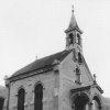 Korunní - kaple Nejsvětějšího Srdce Ježíšova | opuštěná kaple Nejsvětějšího Srdce Ježíšova v Korunní na fotografii z roku 1963