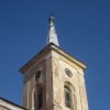 Radošov - kostel sv. Václava | zvonová věž kostela - březen 2013