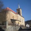 Radošov - kostel sv. Václava | závěr kostela sv. Václava od západu - březen 2013