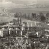 Doupov - kostel sv. Alžběty | klášterní areál s kostelem sv. Alžběty v Doupově od východu na historické pohlednici z doby po roce 1936