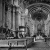 Doupov - kostel sv. Alžběty | interiér klášterního kostela sv. Alžběty v Doupově na historickém snímku z doby před rokem 1945