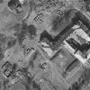 Doupov - kostel sv. Alžběty | opuštěný klášterní areál s kostelem sv. Alžběty v Doupově na leteckém snímku vojenského leteckého mapování z roku 1962