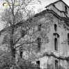 Doupov - kostel sv. Alžběty | zdevastovaný klášterní kostel sv. Alžběty v Doupově od severu v 60. letech 20. století