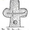 Protivec - smírčí kříž | smírčí kříž v Protivci na kresbě od prof. Wilhelma z roku 1906