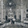 Sedlec - kostel sv. Anny | celkový pohled do interiéru kostela sv. Anny před rokem 1945