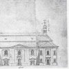 Sedlec - kostel sv. Anny | původní nákladný návrh nezrealizované podoby kostela architekta Kiliána Ignáce Dientzenhofera