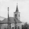 Srní - kostel | kostel v Srní od jihozápadu v době po roce 1945