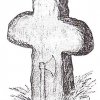 Protivec - smírčí kříž | smírčí kříž na kresbě J. Rennera z roku 1937