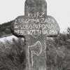 Protivec - smírčí kříž | smírčí kříž u Protivce po zvýraznění českého nápisu v roce 1982