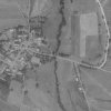 Albeřice (Alberitz) | původní zástavba obce Albeřice na leteckém snímku z roku 1952