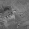 Kostelní Hůrka (Am Berg) | osada Kostelní Hůrka na leteckém snímkování z roku 1952
