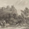 Andělská Hora - hrad Andělská Hora (Engelsburg) | hrad Andělská Hora na Gerleho ocelorytu z roku 1842 