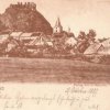 Andělská Hora - hrad Andělská Hora (Engelsburg) | hrad Andělská Hora na historické pohlednici z roku 1899