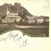 Andělská Hora - hrad Andělská Hora (Engelsburg) | hrad Andělská Hora na kolorované pohlednici z roku 1900