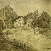 Andělská Hora - hrad Andělská Hora (Engelsburg) | hrad Andělská Hora na kresbě z počátku 20. století