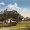 Andělská Hora - hrad Andělská Hora (Engelsburg) | hrad Andělská Hora na kolorované pohlednici z roku 1913