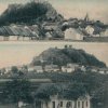 Andělská Hora - hrad Andělská Hora (Engelsburg) | hrad Andělská Hora na kolorované pohlednici z roku 1923