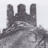 Andělská Hora - hrad Andělská Hora (Engelsburg) | obytná věž (donjon) na fotografii z roku 1933