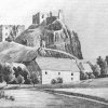 hrad Andělská Hora (Engelsburg) | hrad Andělská Hora (Engelsburg) na rytině J. Farka podle kresby F. A. Hebera z doby kolem roku 1840