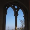 Karlovy Vary - Vyhlídka Karla IV. | pseudogotické okno rozhledny - únor 2009