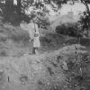 Dalovice - tvrz | tvrziště během archeologického průzkumu v roce 1938