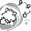 Bochov - hrad Hartenštejn | náčrt zachovaných konstrukcí hradní dispozice