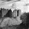 Bochov - hrad Hartenštejn | zříceniny hradu Hartenštejn na historické rytině z roku 1755