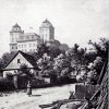 Valeč - zámek | zámek od východu na kresbě Karla Liebschera z 19. století
