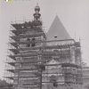 Žlutice - kostel sv. Petra a Pavla | rekonstrukce vstupního průčelí kostela v roce 1983, zdroj: archiv Muzea Karlovy Vary