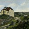 Jáchymov - kaple sv. Jana Nepomuckého | barokní kaple na kolorované pohlednici z počátku 20. století