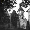 Luka - kostel sv. Vavřince | zchátralý kostel sv. Vavřince v Lukách od jihu v roce 1963