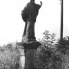 Štědrá - socha sv. Františka Xaverského | zchátralá socha sv. Františka Xaverského u Štědré po polovině 20. století