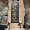 Lučiny - pomník obětem 1. světové války | vrcholová stéla pomníku padlým - říjen 2019