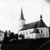Rudné - kostel Navštívení Panny Marie | kostel s farou v Rudném na počátku 20. století